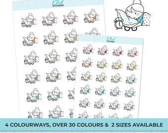 Planner Girl Leona Sleep Time, Planner Stickers, Two sizes, Removable