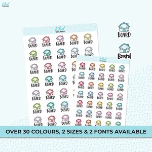 Board Planner Stickers, Removable