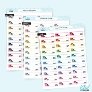 Step Tracker Planner Stickers, Removable