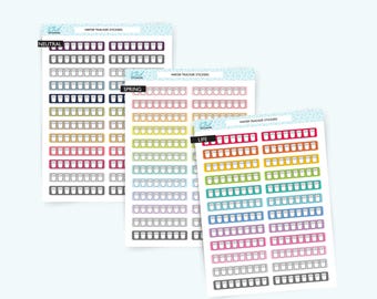 Water Tracker Stickers: Hydration Habit Planner Stickers