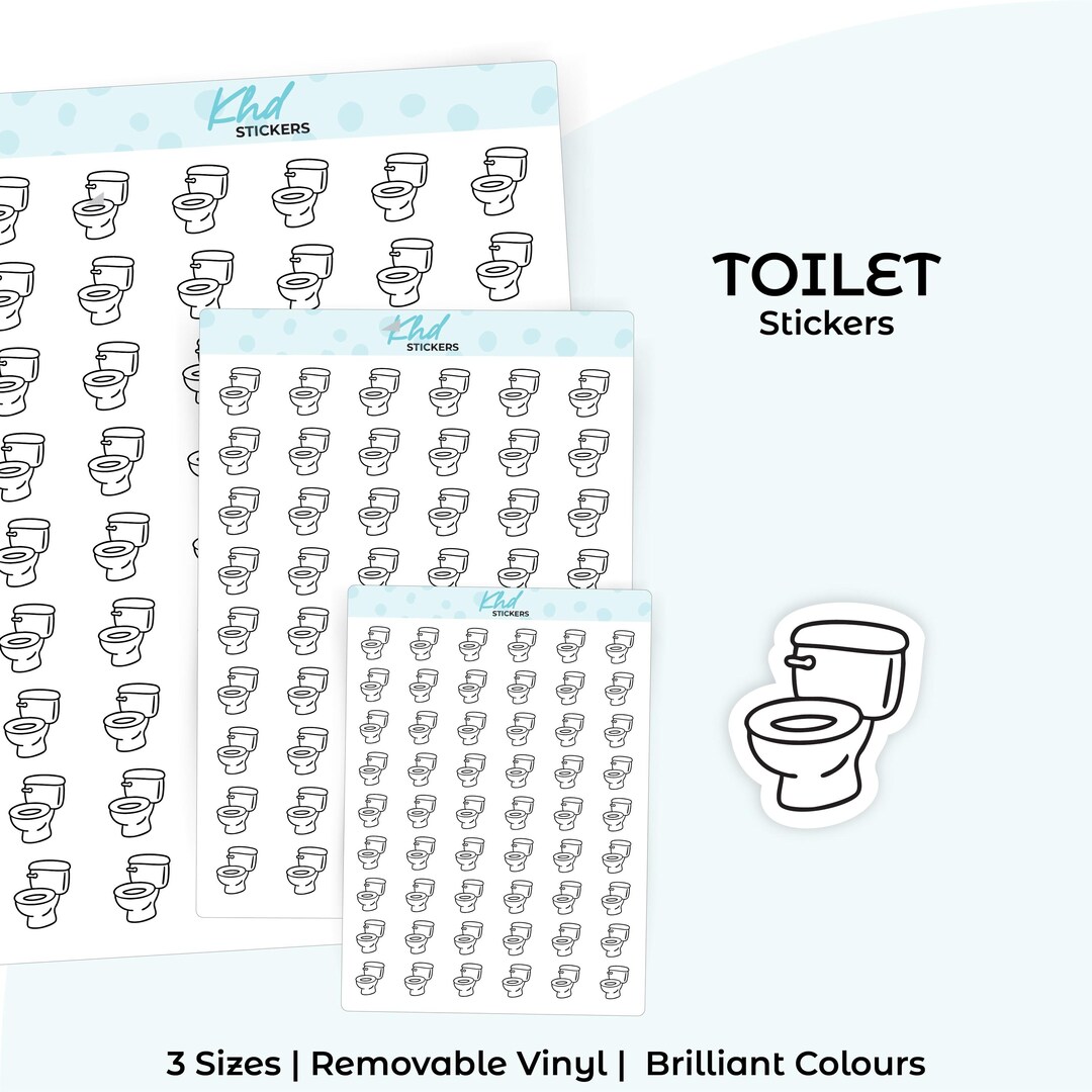 Toilet Stickers , Planner Stickers - Etsy