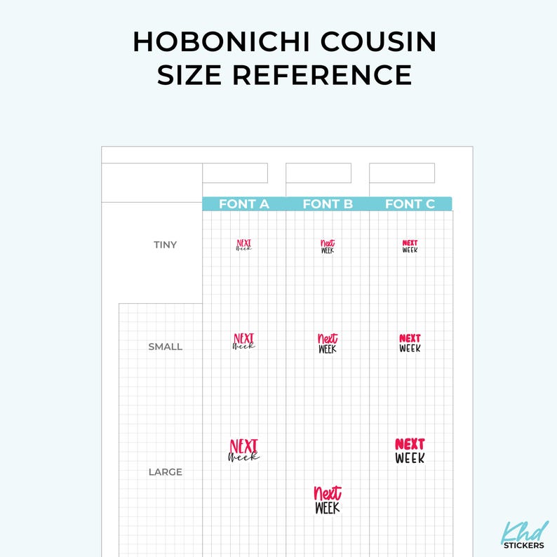 Next Week Planner Stickers, 3 Sizes with Tiny, Small, and Large, Removable-KHDStickers-