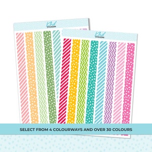 Washi Strip Stickers, Planner Stickers, Removable