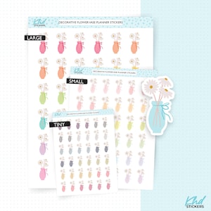 Stickers décoratifs pour vases de fleurs, trois tailles, dont une minuscule, amovibles
