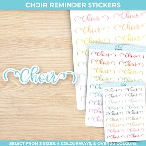 Stickers chorale, trois tailles, dont une minuscule, amovibles