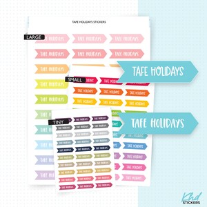Stickers TAFE pour les fêtes, 3 tailles dont une minuscule, amovibles