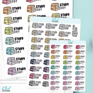 Study Day Planner Stickers, 3 Sizes with Tiny, Small, and Large, Removable-KHDStickers-