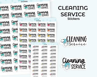 Cleaning Service Planner Stickers, 3 Sizes, Removable