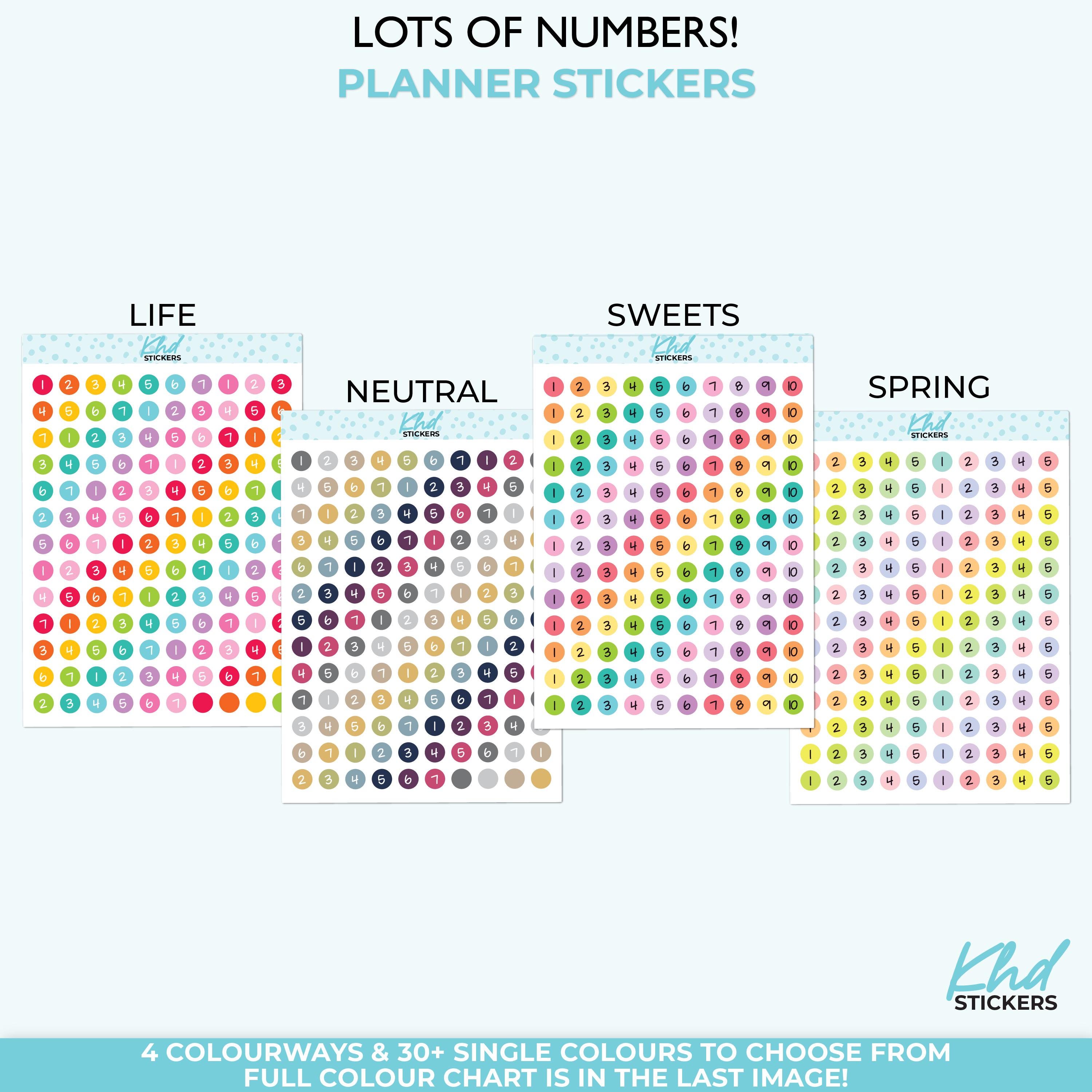 Lots Os Numbers Lots of Numbers – 1 to 5, 1 to 7, 1 to 10, and 1 to 100, Planner ...