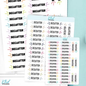 Declutter Planner Stickers, 3 Größen mit Winzig, Klein und Groß, abnehmbar