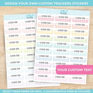 Entwerfen Sie Ihre eigenen benutzerdefinierten Habit TrackerBoxen, individuelle & personalisierte Planer-Aufkleber