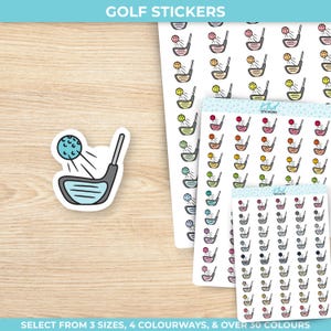 Golf Planner Stickers, drei Größen, einschließlich winziger, abnehmbarer