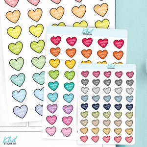Happy Day Planner Stickers, 3 Sizes with Tiny, Small, and Large, Removable