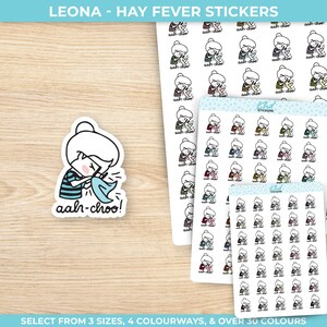 Planner Girl Leona - Hay Fever Planner Stickers, Three Sizes Including ...