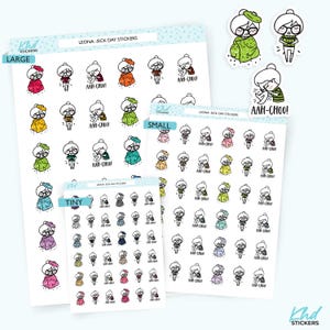 Planner Girl Stickers Sick Day Stickers, Planner Stickers, Removable