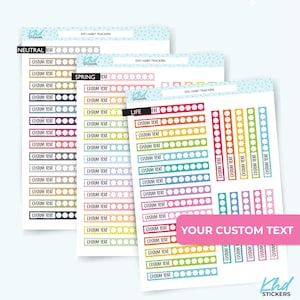 Custom Habit Tracker Stickers: Personalized Planner Stickers for Hobonichi Weeks