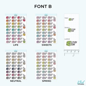 Study Day Planner Stickers, 3 Sizes with Tiny, Small, and Large, Removable-KHDStickers-