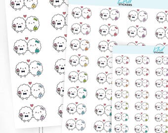 Scallop Date Night Planner Stickers
