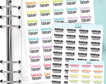 Occupational Therapy, Speech Therapy & Physical Therapy Planner Stickers
