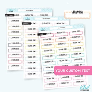 Design Your Own Custom Text Boxes, Customised & Personalised Planner Stickers