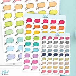 Woo Hoo Planner Stickers, 3 Sizes with Tiny, Small, and Large, Removable
