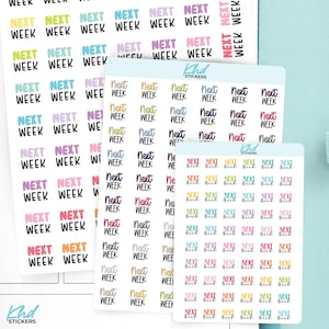 Next Week Planner Stickers, 3 Sizes with Tiny, Small, and Large, Removable-KHDStickers-