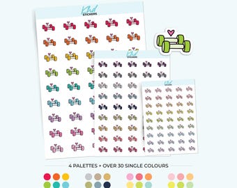 Gym Icons, Weights icon Stickers, Planner Stickers, Removable