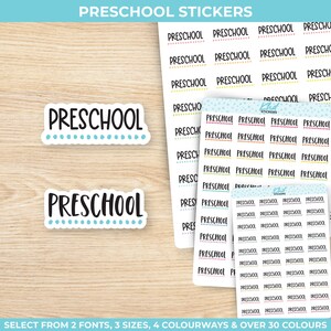 Preschool Planner Aufkleber, drei Größen, einschließlich winziger, abnehmbarer