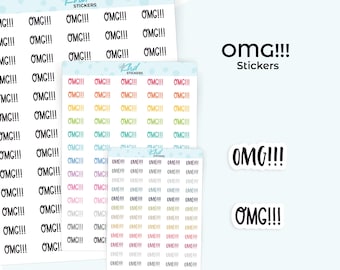OMG Planner Stickers: Removable Matte Vinyl Script Stickers