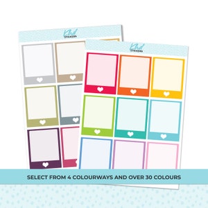 Heart Frames Full Box Stickers,  Planner Stickers,  To suit 1.5" wide column planners and others