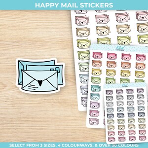 Happy Mail Planner Stickers, drei Größen, einschließlich winziger, abnehmbarer