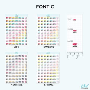 Next Week Planner Stickers, 3 Sizes with Tiny, Small, and Large, Removable-KHDStickers-