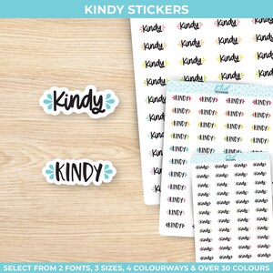Kindy Planner Stickers, drei Größen, einschließlich winziger, abnehmbarer