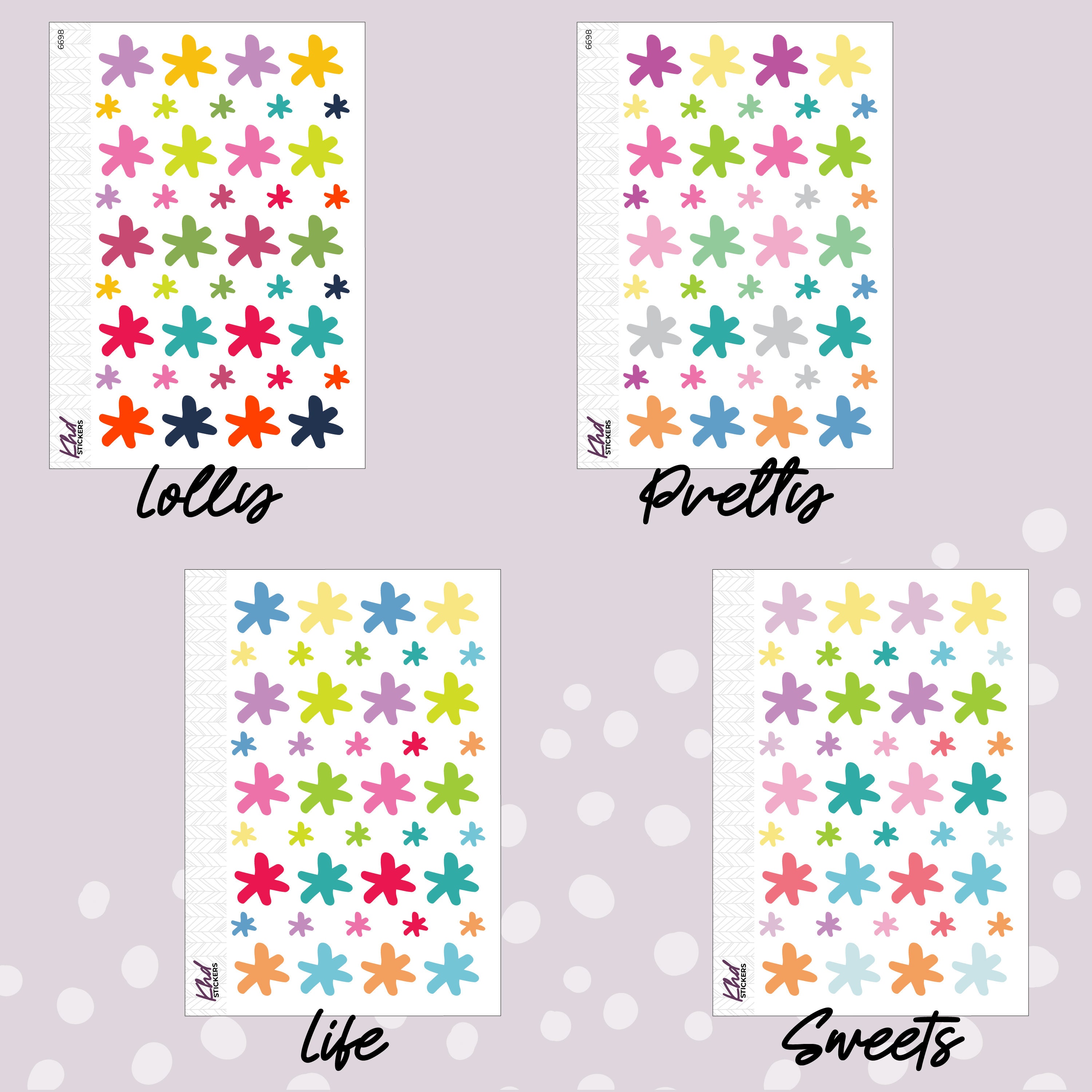 Asterisk Stars Stickers Planner Stickers Removable | Etsy