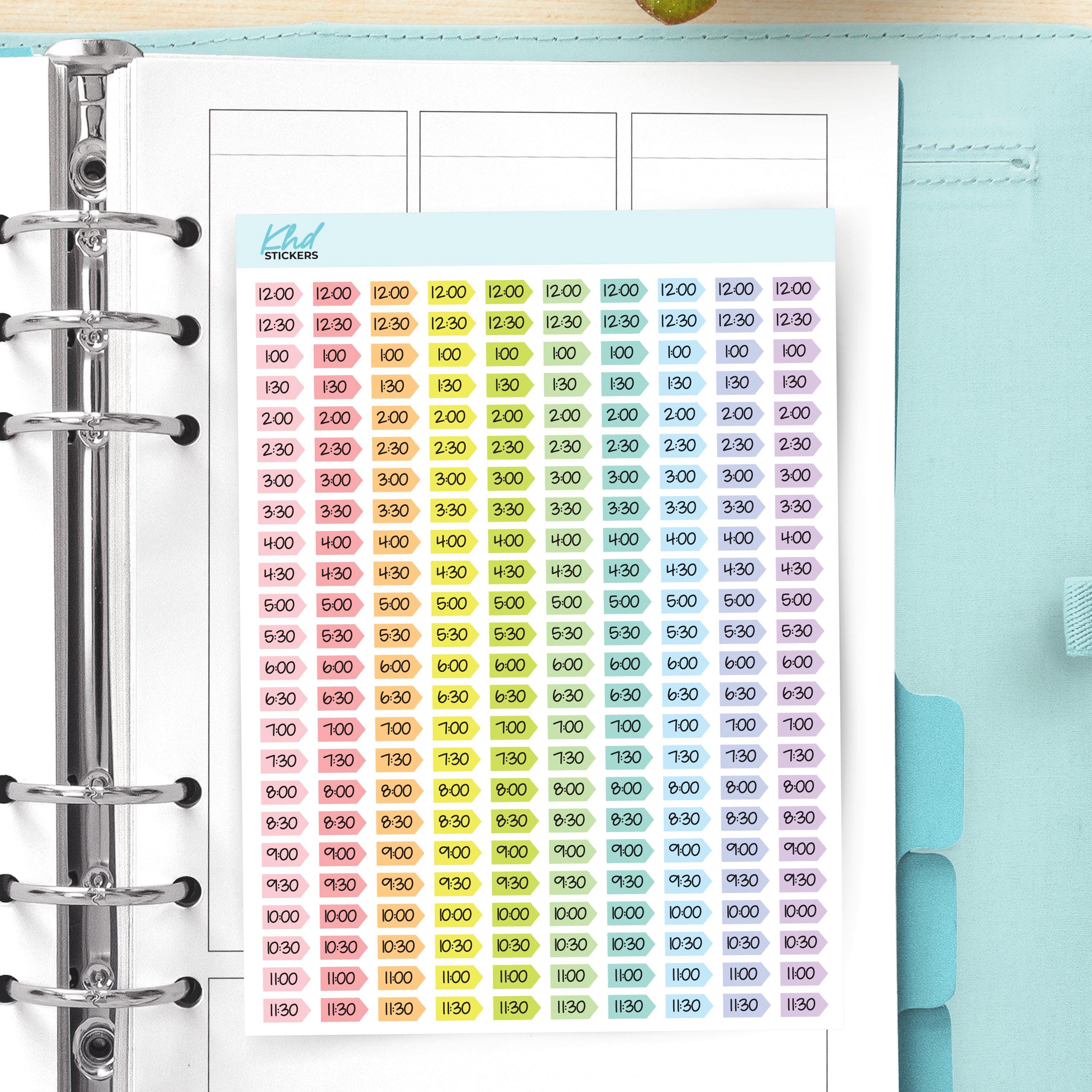 Appointment Time Stickers, Planner Stickers, With Time Options ...
