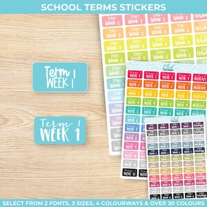 Schulbegriffe Planner Sticker, Planer Sticker, wiederablösbar
