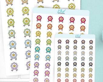 Merit Badge Icons Planner Stickers, 3 Sizes with Tiny, Small, and Large, Removable