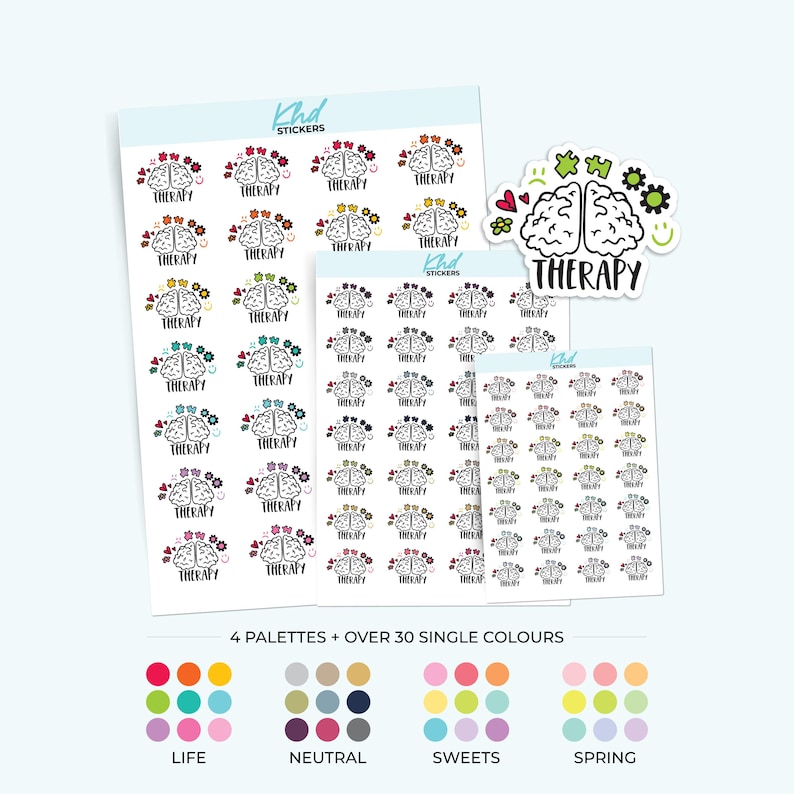 Therapy Stickers, Planner Stickers, Removable-KHDStickers-