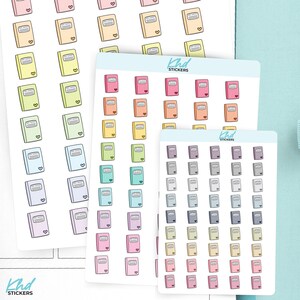 Composition Notebook Planner Stickers, 3 Sizes with Tiny, Small, and Large, Removable