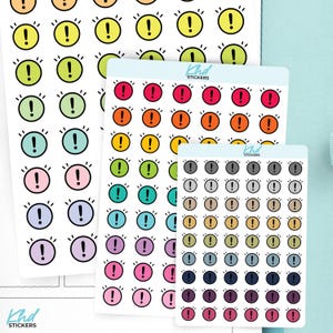 Alert Circles Planner Stickers, Premium Removable Stickers
