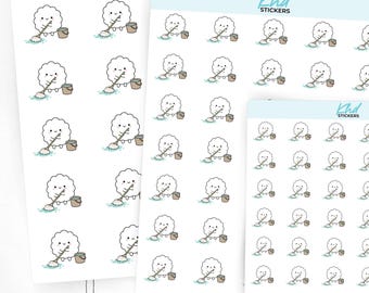Scallop Mopping Planner Stickers