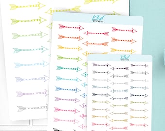 Arrow Planner Stickers, 3 Sizes with Tiny, Small, and Large, Removable