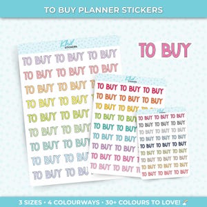 Planner Sticker zu kaufen, Block Script, Drei Größen inklusive winzig, Wieder ablösbar