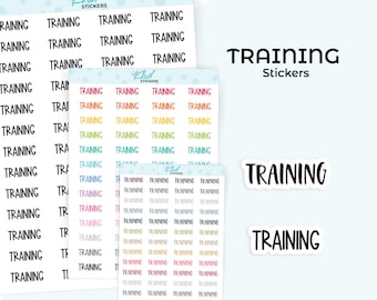 Training Sticker, Auswahl aus 2 Schriftarten & 3 Größen, Script Sticker, wieder ablösbar