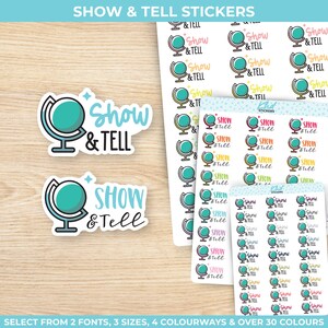 Show &Tell Planner Stickers, drei Größen, einschließlich winziger, abnehmbarer