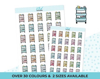 Planner Trolley Stickers , Planner Stickers, Two Sizes and over 30 colour selections, Removable