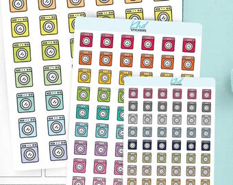 Laundry Icon Stickers - Planner Stickers - Removable