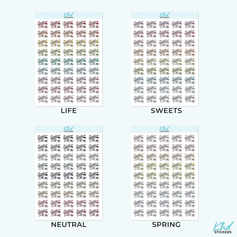 Medication / Tablets Planner Stickers, 3 Sizes with Tiny, Small, and Large, Removable-KHDStickers-