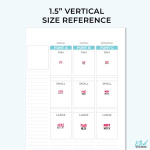 Next Week Planner Stickers, 3 Sizes with Tiny, Small, and Large, Removable-KHDStickers-