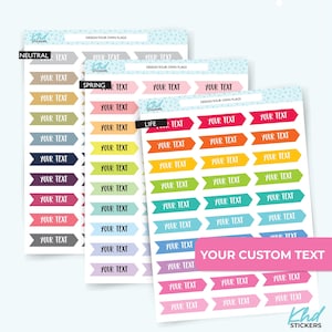 Design Your Own, Arrow Flag Stickers, Planner Stickers, Removable